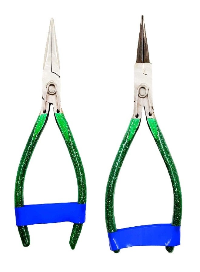 PILERMAN Silk Thread Jewellery Making Pliers Combo Flat and RoundNose Plier (Nose+Round Nose) - Image 1